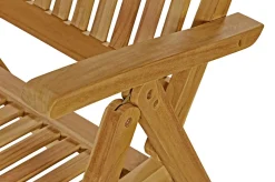 New Ontario/Bounty Garten-Essgruppe, natur, Teak, 160/210x90cm, 6x Klappsessel Garten-Essgruppen|Teak-Gartenmöbel