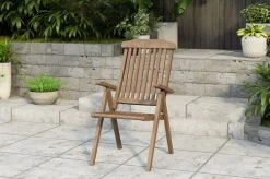Sale Ontario/Bounty Garten-Essgruppe, natur, Teak, 195/295 x 90 cm, 6x Klappsessel Garten-Essgruppen|Teak-Gartenmöbel