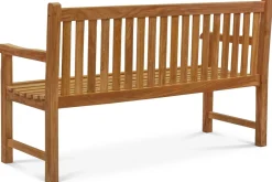 Discount Ontario 2-Sitzer Gartenbank, natur, Teakholz, 120x62x92cm, fein geschliffen Gartenbänke & Gartensofas