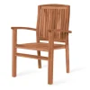 Outlet Ontario/Washington Garten-Essgruppe, natur, Teak, 195/295 x 90 cm, 8x Stapelsessel Garten-Essgruppen