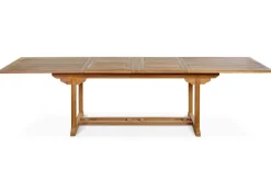 Outlet Ontario/Washington Garten-Essgruppe, natur, Teak, 195/295 x 90 cm, 8x Stapelsessel Garten-Essgruppen