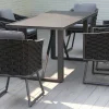 Best Oranger Blossom Garten-Essgruppe, 6 Personen, Tisch 200x90cm, inkl. Polster, anthrazit/Rope Garten-Essgruppen|Aluminium-Gartenmöbel