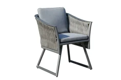 Best Oranger Blossom Garten-Essgruppe, anthrazit, Alu/XL Geflecht, 7-teilig, inkl. Sitz- und Rückenkissen, Tisch 200 x 90 x 76 cm Garten-Essgruppen