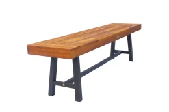 Clearance Oslo Garten-Essgruppe, natur, Akazie, Tisch 170 x 90 cm, 6 Personen, 2x Bank 160 x 35 cm, FSC®-zertifiziertes Produkt Garten-Essgruppen|Akazien-Gartenmöbel