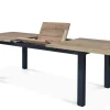 Clearance Oxford Ausziehtisch, anthrazit/natur, Edelstahl/recycled Teak, 200/260 x 100 cm Gartentische|Edelstahl-Gartenmöbel