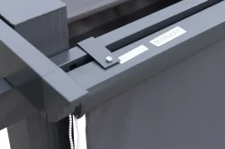 Discount Pergola mit faltbarem Stoffdach, Anthrazit, Aluminium/Polyester, 4 x 4 m, Air-Vent System, UV-beständig Pergola|Aluminium-Gartenmöbel
