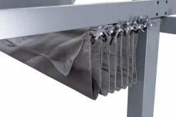 Discount Pergola mit faltbarem Stoffdach, Anthrazit, Aluminium/Polyester, 4 x 4 m, Air-Vent System, UV-beständig Pergola|Aluminium-Gartenmöbel