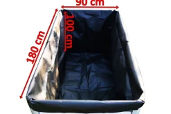 Hot Pflanzvlies, schwarz, Vlies 200g/m², 180x90x100cm, für Hochbeet mit 180cm Hochbeet|Gartenmöbel-Zubehör & Ersatzteile