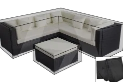 Hot Premium Abdeckhaubenset, für Lounge theBox-A/-D: 18229/ 18230/ 18231/ 16069, schwarz, wasserbeständig Schutzhüllen