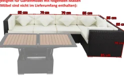 New Premium Abdeckhauben Set für Lounge theBox-A/-D: 1304/ 1714/ 7175/ 16064, schwarz, wasserbeständig Schutzhüllen