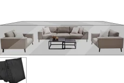Sale Premium Abdeckhaube für Lounge, z.B. Lazy Lounge, 470x224x55cm, wasserbeständig, schwarz Schutzhüllen