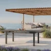 Clearance Premium Ausziehtisch, anthrazit/grau, Alu/Sicherheitsglas, 180/240x100cm, automatischer Ausziehmechanismus Gartentische