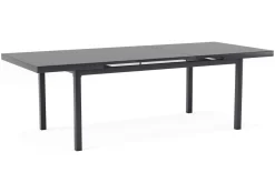 Clearance Premium Ausziehtisch, anthrazit/grau, Alu/Sicherheitsglas, 180/240x100cm, automatischer Ausziehmechanismus Gartentische
