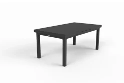 Discount Premium Ausziehtisch, anthrazit matt/grau, Alu/Glas, 180/240x100cm, automatischer Ausziehmechanismus Gartentische