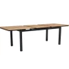 New Premium Ausziehtisch, anthrazit matt, Alu/Teak, 180/240x100cm, automatischer Ausziehmechanismus Gartentische