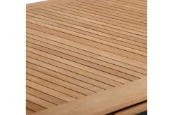 New Premium Ausziehtisch, anthrazit matt, Alu/Teak, 180/240x100cm, automatischer Ausziehmechanismus Gartentische
