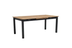 New Premium Ausziehtisch, anthrazit matt, Alu/Teak, 180/240x100cm, automatischer Ausziehmechanismus Gartentische
