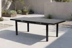 Sale Premium Ausziehtisch, anthrazit/grau, Alu/Glas, 180/240x100cm, automatischer Ausziehmechanismus Gartentische
