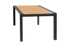Sale Premium Ausziehtisch, anthrazit matt, Alu/Teak, 200/320 x 100 cm, automatischer Ausziehmechanismus, witterungsbeständig Gartentische|Aluminium-Gartenmöbel