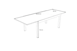 Discount Premium Ausziehtisch, anthrazit matt, Alu/Spraystone, Tischplatte 160/260 x 100 cm, pulverbeschichtet, höhenverstellbare Füße Gartentische