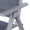 Hot Premium Garten-Essgruppe, silber/grau, Alu/Textilene, Ausziehtisch 180/240 x 100 cm, 6 Stapel-, 2 Klappstühle Garten-Essgruppen