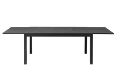 Sale Premium Garten-Essgruppe, anthrazit/grau, Alu / Spraystone / Textilene, Tisch 160/260 x 100 cm, 6 Klappstühle Garten-Essgruppen|Aluminium-Gartenmöbel