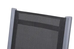 Hot Premium Garten-Essgruppe, silber/grau, Alu/Textilene, Ausziehtisch 180/240 x 100 cm, 4 Stapel-, 2 Klappstühle Garten-Essgruppen|Aluminium-Gartenmöbel