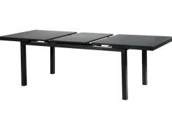 Outlet Premium Garten-Essgruppe, 6 Personen, ausziehbar, 180-240cm, Alu/Glas/Teak, Stapelsessel Garten-Essgruppen