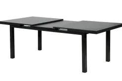 Clearance Premium Garten-Essgruppe, anthrazit/grau, Alu/Textilene, Ausziehtisch 180/240x100cm, 6 Klappstühle Garten-Essgruppen
