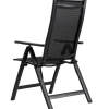 Sale Premium Garten-Essgruppe, anthrazit matt/schwarz, Alu/Textilene/Spraystone, Tisch 160/260 x 100 cm, ausziehbar, 6 Klappstühle Garten-Essgruppen