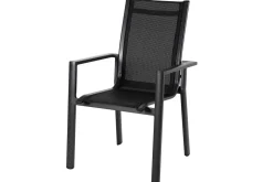 Best Premium Garten-Essgruppe, ® anthrazit matt, Alu/Textilene, Tisch 180/240x100cm, 8 Stapelsessel Garten-Essgruppen|Aluminium-Gartenmöbel