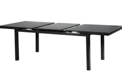 Outlet Premium Garten-Essgruppe, ® anthrazit matt, Alu/Textilene, Tisch 180/240x100cm, 6 Stapelsessel Garten-Essgruppen