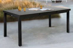 Best Premium Garten-Essgruppe, anthrazit/grau, Alu/Textilene, Ausziehtisch 180/240 x 100 cm, 6 Stapel-, 2 Klappstühle Garten-Essgruppen|Aluminium-Gartenmöbel