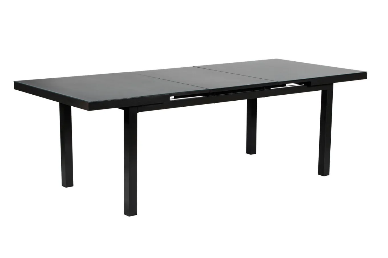 Best Premium Garten-Essgruppe, anthrazit/grau, Alu/Textilene, Ausziehtisch 180/240 x 100 cm, 6 Stapel-, 2 Klappstühle Garten-Essgruppen|Aluminium-Gartenmöbel