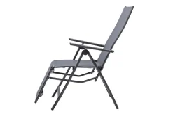 Discount Relaxsessel, anthrazit/grau, Alu/Textilene, 67x71x45cm Gartenstühle & Gartensessel