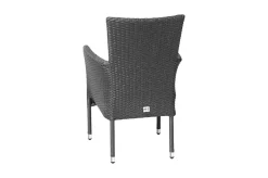 New Rocking Basic Stapelsessel, grau/braun-meliert, Polyrattan, 59 x 62 x 92 cm, inkl. Polster Polyrattan-Gartenmöbel|Gartenstühle & Gartensessel