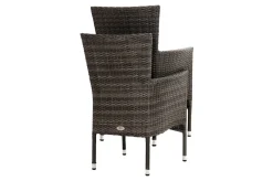 New Rocking Basic Stapelsessel, grau/braun-meliert, Polyrattan, 59 x 62 x 92 cm, inkl. Polster Polyrattan-Gartenmöbel|Gartenstühle & Gartensessel