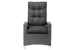 Hot Rocking Comfort Dining / Lounge Sessel, grau/braun-meliert, Polyrattan, verstellbar Polyrattan-Gartenmöbel|Gartenstühle & Gartensessel
