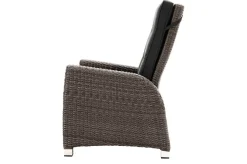 Rocking Comfort Garten-Essgruppe, grau/braun-meliert, Polyrattan, Tisch 220 x 100 cm, 3 Loungesessel+3-Sitzer Polyrattan-Gartenmöbel|Garten-Essgruppen