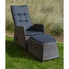 Discount Rocking Comfort Garten-Essgruppe, grau/braun-meliert, Polyrattan, Tisch 220 x 100 cm, 6-7 Personen Polyrattan-Gartenmöbel|Garten-Essgruppen