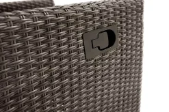 Discount Rocking Comfort Garten-Essgruppe, grau/braun-meliert, Polyrattan, Tisch 220 x 100 cm, 6-7 Personen Polyrattan-Gartenmöbel|Garten-Essgruppen