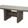 Sale Rocking Comfort Set, grau/braun-meliert, Polyrattan, Tisch 220 x 100 cm, 6 Personen Polyrattan-Gartenmöbel|Garten-Essgruppen