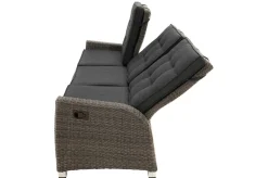 Sale Rocking Comfort Set, grau/braun-meliert, Polyrattan, Tisch 220 x 100 cm, 6 Personen Polyrattan-Gartenmöbel|Garten-Essgruppen