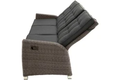 Sale Rocking Comfort Set, grau/braun-meliert, Polyrattan, Tisch 220 x 100 cm, 6 Personen Polyrattan-Gartenmöbel|Garten-Essgruppen