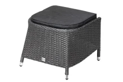 Clearance Rocking Dining Sessel, grau/braun-meliert, Polyrattan, verstellbar, mit Fußhocker Polyrattan-Gartenmöbel|Gartenstühle & Gartensessel