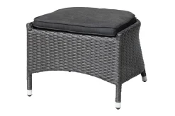 Hot Rocking Hocker, grau/braun-meliert, Polyrattan, 56x54x41 cm, zu Dining Sessel, inkl. Polster Polyrattan-Gartenmöbel|Gartenstühle & Gartensessel