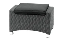 Discount Rocking Hocker, grau/braun-meliert, Polyrattan, 71x45x56 cm, zu Loungesessel, inkl. Polster Polyrattan-Gartenmöbel|Gartenstühle & Gartensessel