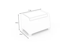 Discount Rocking Hocker, grau/braun-meliert, Polyrattan, 71x45x56 cm, zu Loungesessel, inkl. Polster Polyrattan-Gartenmöbel|Gartenstühle & Gartensessel