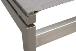 Clearance Rollliege, taupe, Edelstahl/Textilene, verstellbare Rückenlehne, 212x71x36cm Gartenliegen