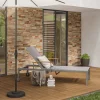 Clearance Rollliege, taupe, Edelstahl/Textilene, mit Gasfeder, 195 x 74 cm Edelstahl-Gartenmöbel|Gartenliegen